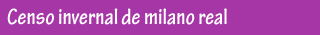 Censo invernal de Milano real